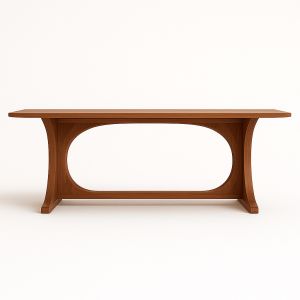 Aurora 180x90x76cm Curved-Leg Solid Oak Wooden Dining Table with Modern