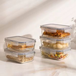 China BPA Free Leak Proof Microwave Safe Glass Food Storage Containers with PP Lids for Meal Prep wholesale