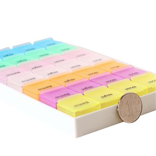 Smart plastic 7 day weekly monthly pill box 28 compartment pill box weekly pill Case