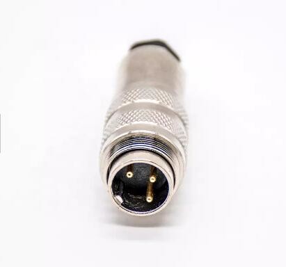 M16 3 Pin Metal Assembly IP67 Soldering Aviation Plug Connector Threaded Coupling