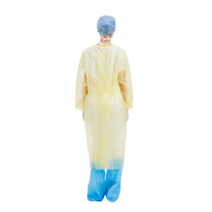Non Toxic Polypropylene Isolation Gowns Elastic Cuffs