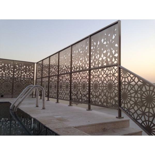 Powder Coating Aluminum Carved/ Engraved Mashrabiyia Panels For Garden Fence/Privacy Fence/Metal Fence