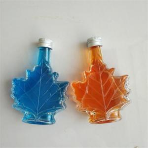 Maple Leaf Shape Clear Glass Wine Bottles 70ml 100ml 250ml For Restaurants