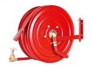 China Swivelling Fire Extinguisher Hose Reels , Fire Fighting Equipment For Garden on sale