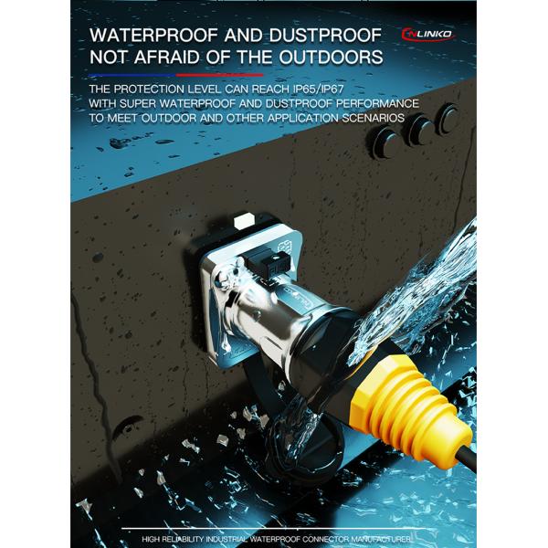 CNLINKO Waterproof Dual RJ45 Connector, UTP CAT5E RJ45 Connector for Led Lighting