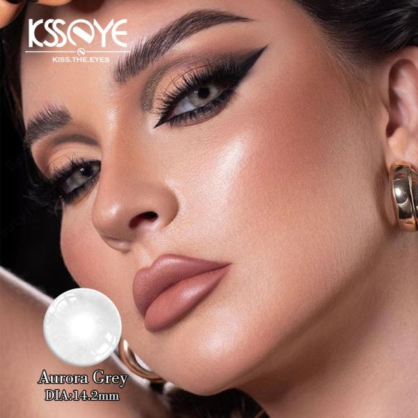 AURORA QUEEN Colored Eye Contact Lenses Natural HEMA 14.2mm For Cosplay Myopia