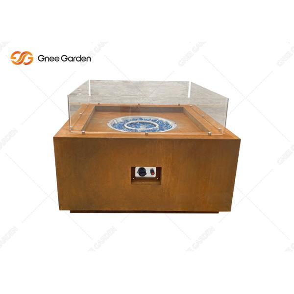 Outdoor Gas Heater  Square Fire Pit Table Gas Fireplace 