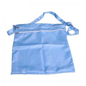 China Three Layers Ziplock Blue Anti-static Lint Free Anti Static ESD Polyester Cleanroom Bag With Zipper wholesale