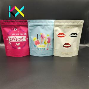 China Digital Printed Soft Touch Aluminum Foil Packaging Bags Spot UV Printed Resealable Pouches wholesale