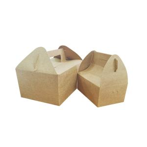Disposable Salad Paper Food Containers Biodegradable With Handle