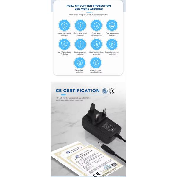 Eu 12V 1A Wall LED Power Adapter AC DC 5525 Male Line for Home Appliance