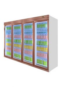 China 1800W Commercial Beverage Cooler Glass Vitrine Drinks Upright Showcase For Retail Store wholesale