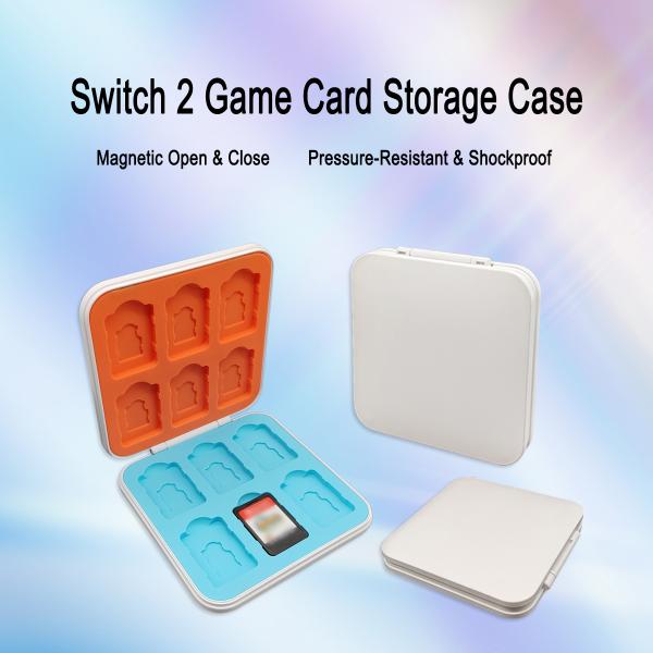 Anti-Scratch 12 Slots Hard ABS Magnetic Game Card Storage Case for Nintendo Switch 2