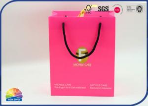 China 350g Coated Paper Shopping Paper Gift Bags Customized Logo With Nylon Handle on sale