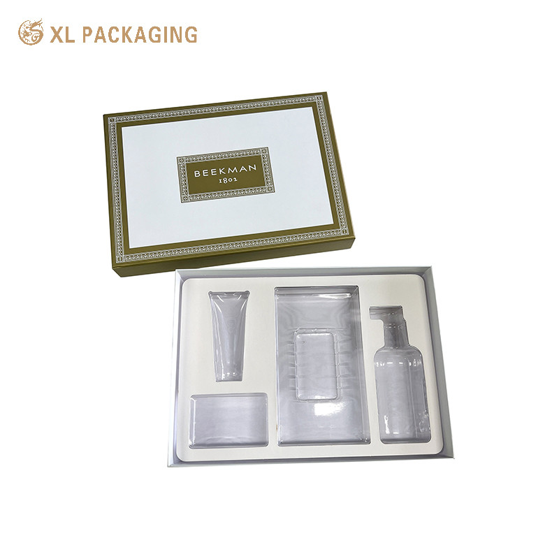 China Custom Design Paper Box Skin Care Set Packaging High Quality Cosmetic Box Different Styles With Blister Tray wholesale