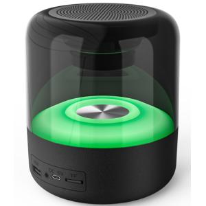 China Black Portable Speaker with 3.7V 1200mAh Battery Bluetooth TF Card FM Radio USB Drive and Dynamic Lighting Effects Perfect on sale