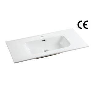 China Ceramic Large Bathroom Rectangular Vessel Sink Vanities 1000mm wholesale