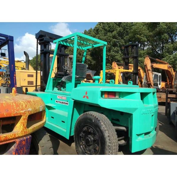 FD100 Used MITSUBISHI Forklift 10T Capacity Low Hours for Logistics Centers