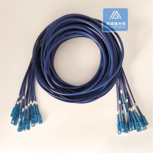 Buy cheap 12 Cores Stainless Steel Armored Patch Cord SC-SC-30m Blue PVC 5.0mm Rodent from wholesalers