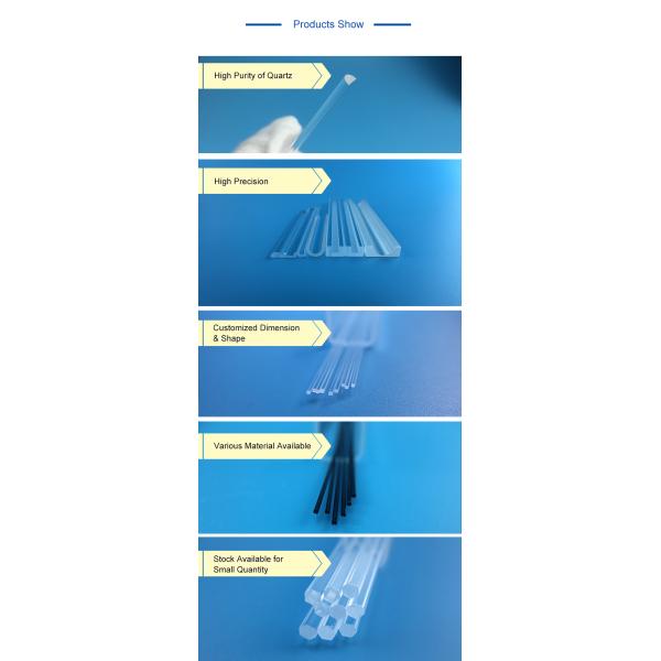 Circular Quartz Glass Rod OD 3.45mm End Fire Polishing for optical communications