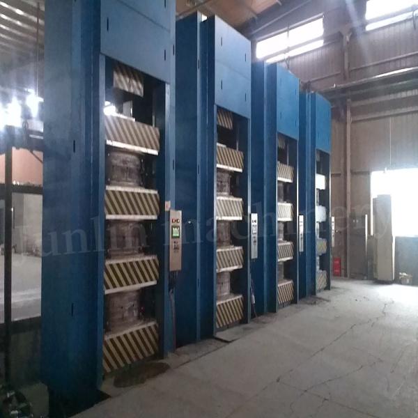 PLC Controlled Solid Rubber Tire Vulcanizing Machine YLL-4/8000 4000kN-30000kN