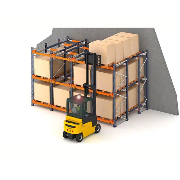 Heavy Duty Q355B Push Back Pallet Racking System for Warehouse Storage High Capacity
