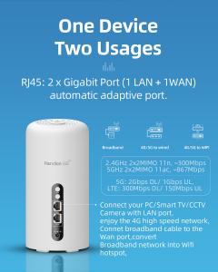 China Wireless 5G CPE Router TR069 Vpn VoLTE RJ11 Gigabit RJ45 wholesale