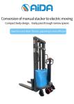 Single Face Style Hand Pallet Stacker With Hydraulic Lift Motor Electric Power