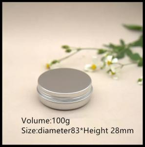 China Empty Aluminum Cosmetic Containers , 100g Aluminum Cosmetic Jar With Lids wholesale