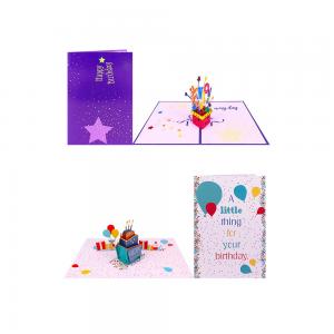 China Offset Printing 3D Pop Up Birthday Card , 3D Anniversary Cards 148×210mm Size wholesale