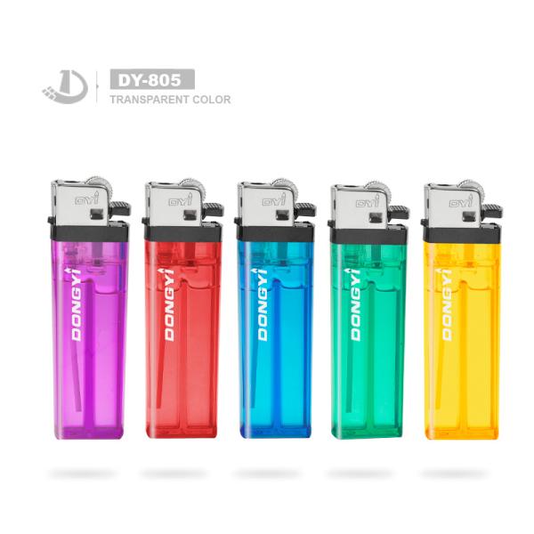 Dongyi Hot Sale High Quality Popular Plastic Flint Wheel Gas Cigarette Lighter with Length 80mm