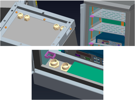 Small Double Layer Outdoor Wall Mounted Cabinet For Installing Mini Computer