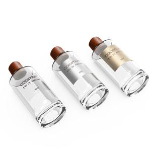 China 50mm Dia 3.5oz Crystal Glass Perfume Bottles SGS Round Custom LOGO on sale