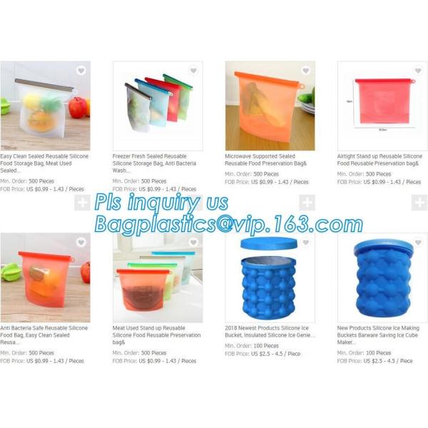 Reusable Leakproof Silicone ice Genie,Ice Cube Maker Genie Silicone Ice bucket The Revolutionary Space Saving Ice Cube M