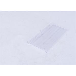 Transparent PVC Label Sign Holder , Matt / Shiny Surface Shelf Talker