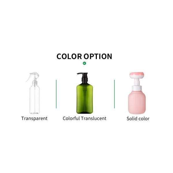Customized 200ml 300ml 400ml PET Plastic Shampoo Bottles With Lotion Pump