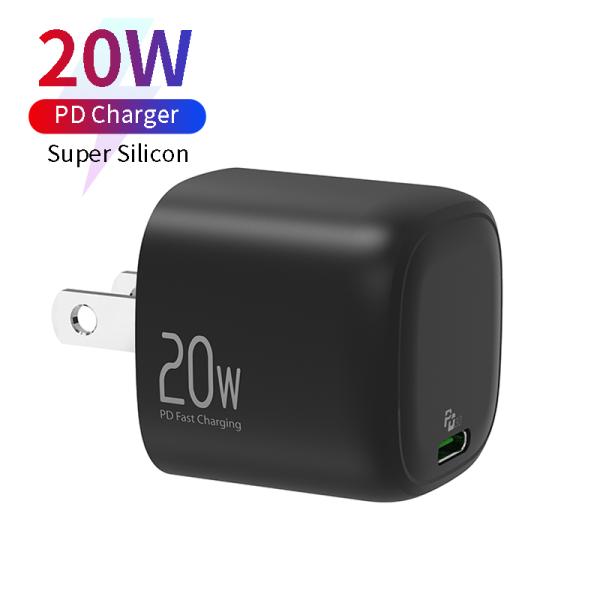QC 3.0 Wall Charger Speed Up 3 Times Super Silicone 20W USB C PD Fast Charger For Iphone 12