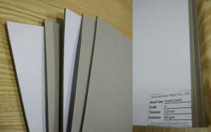 China Rigid Gray Paperboard Single Side Coated Duplex Board Grey Back 1550gsm Stiffness wholesale