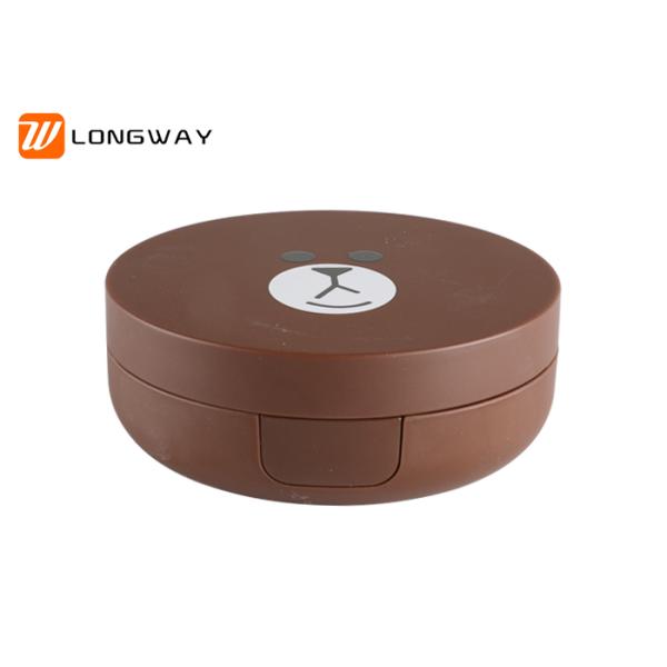 Customized Empty Cushion Compact Case With Personal Packaging Round Type