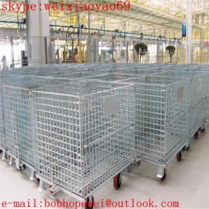 China hot-dipped galvanized stackable storage  cage/pallet cage /security cage /storage cage on wheels/steel storage cabinets wholesale