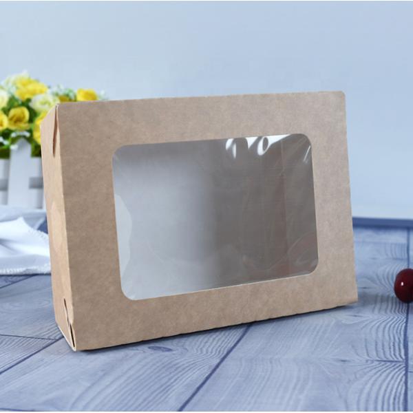 Corrugated Paper Food Packaging For Fruit Salad With Clear Window