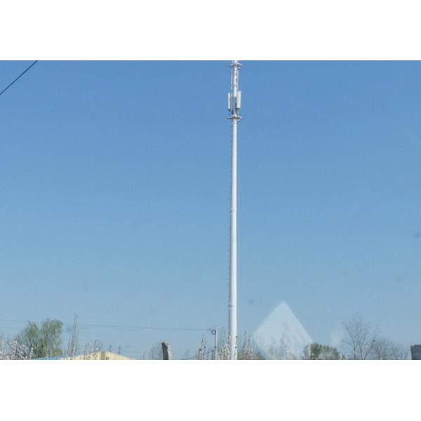 ASTM A572 Grade 50 Monopole Mobile Cell Tower with Overlaping Connection ISO Standarded