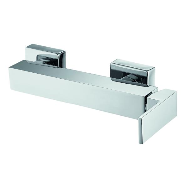 Simple Square Shower Mixer Faucet Zinc Handle Elegant Rust Proof