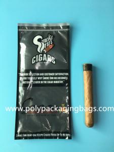 China Durable  Plastic Packaging Bag / Custom Moisturizing Layer Composite Zipper Seal Cigar Bag on sale