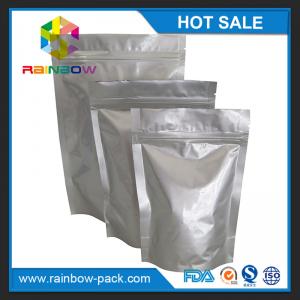 China Resealable smell proof  Stand up mylar aluminum foil vacuum packing bags for food grade wholesale