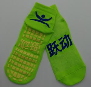 China Elastane Room Non Slip Socks , Jump Around Trampoline Grips Socks , Polyester Non Slip Slipper Socks wholesale