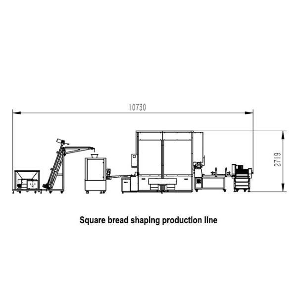 Square Bread Shaping Machine Customized Bakery Production Line Equipment