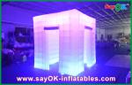 Event Booth Displays 2 Opening Door Cube Light Inflatable Photo Booth With Top