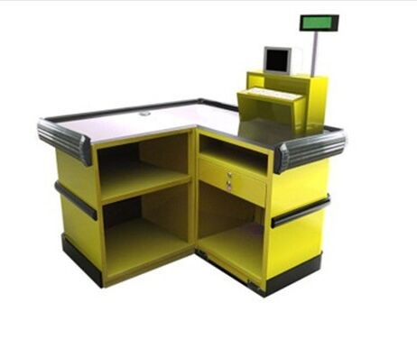 China Supermarket Fast Checkout Counter / Cash Register Table Counter 1100×1100×850 mm wholesale