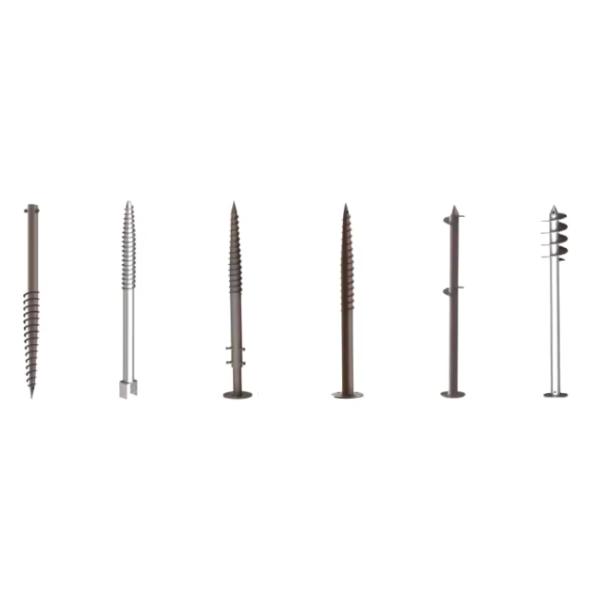 High Quality Galvanized Helical Pile With Round Shaft Earth Ground Screw For Solar Power System